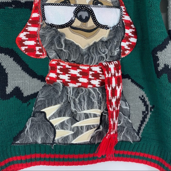 33 Degrees Ski Sloth Ugly Christmas Sweater, (7/8) - Picture 7 of 14